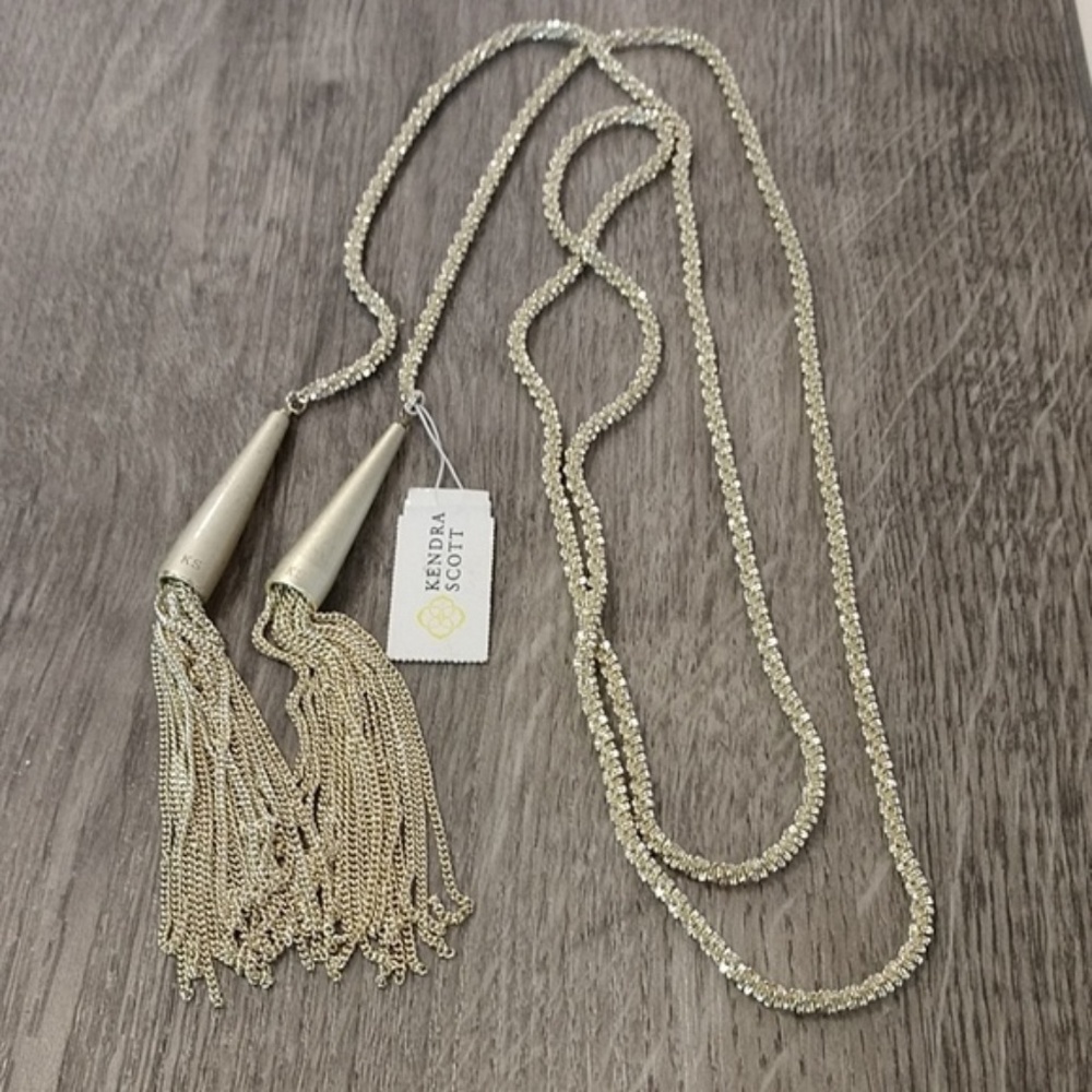 Kendra Scott Gold Tassel Long Necklace